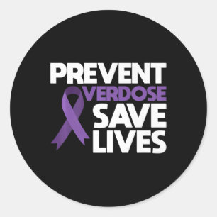 Overdose Save Lives Overdose Awareness 3  Classic Round Sticker