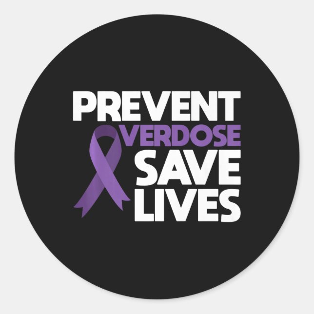 Overdose Save Lives Overdose Awareness 3  Classic Round Sticker (Front)