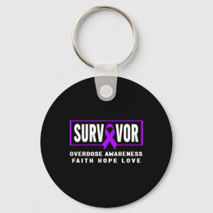 Overdose Survivor - Addiction Awareness Key Ring