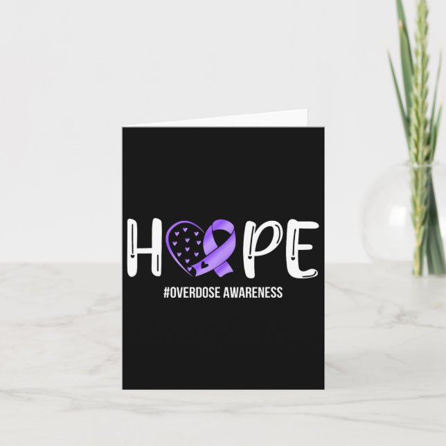 Overdose Warrior Hope Support Squad Overdose Aware Card (Front)