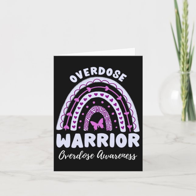 Overdose Warrior Overdose Awareness Rainbow 1  Card (Front)
