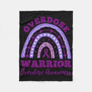 Overdose Warrior Overdose Awareness Rainbow 2 Fleece Blanket
