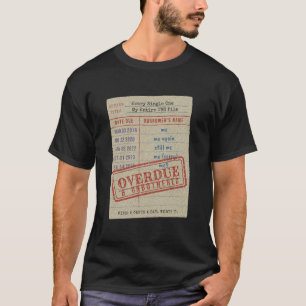 Overdue and Unbothered Library Card Book Lover Tee