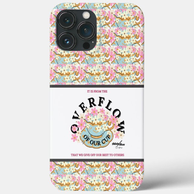 OVERFLOW Floral iPhone Case by Poet Adiela Akoo (Back)