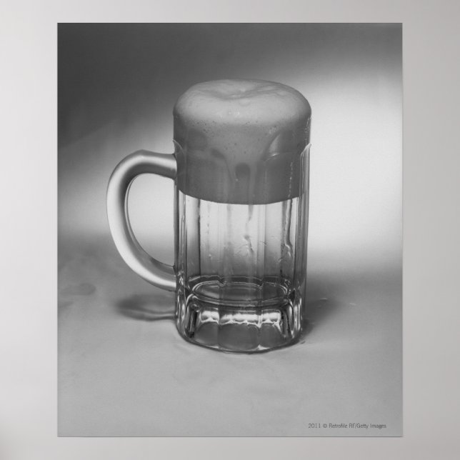 Overflowing beer glass poster (Front)