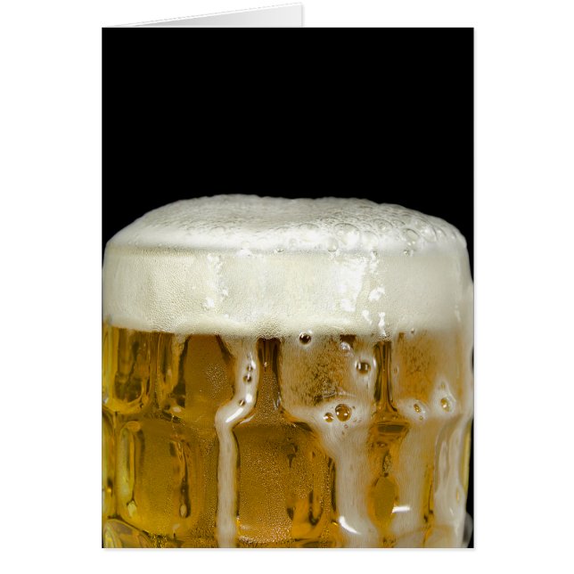 overflowing beer mug on black (Front)