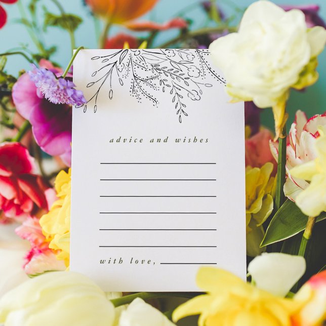 Overflowing Bouquet Advice and Wishes Card (Creator Uploaded)