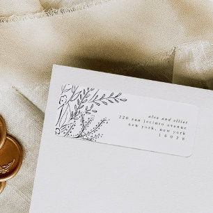 Overflowing Bouquet Return Address Labels