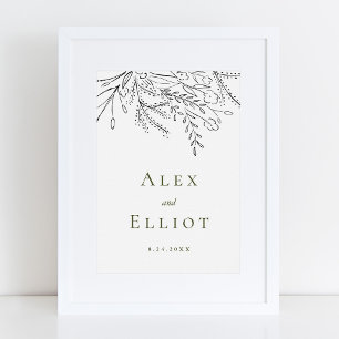 Overflowing Bouquet Wedding Poster