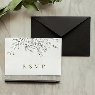 Overflowing Bouquet Wedding RSVP Cards