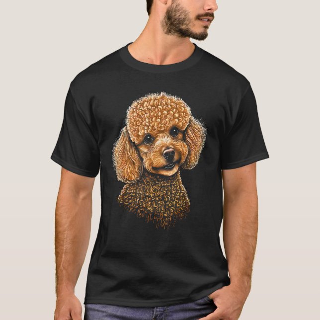 Overflowing Cuteness  Irresistible Toy Poodle Artw T-Shirt (Front)