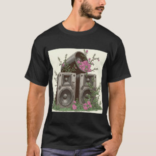 Overgrown Audio - Botanical Speaker Design T-Shirt