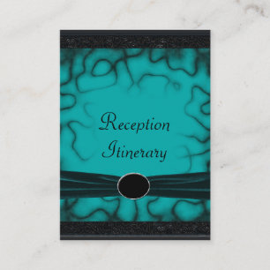 Overgrown Gothic Green & Black Garden Wedding Enclosure Card