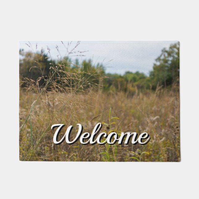Overgrown Prairie Welcome Doormat (Front)