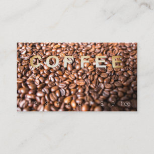Overhead Coffee Sign Loyalty Coffee Beans Card