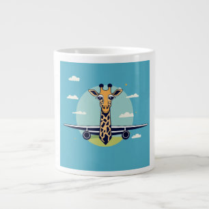 Overhead Struggle– Tall Giraffe Travel T-Shirt Large Coffee Mug