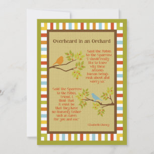 "Overheard in an Orchard" (Robin & Sparrow) Poem