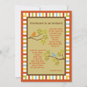 "Overheard in an Orchard" (Robin & Sparrow) Poem