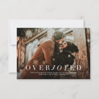 Overjoyed holiday save the date photo card
