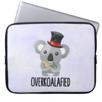 Overkoalafied Pun Cute Koala in Top Hat