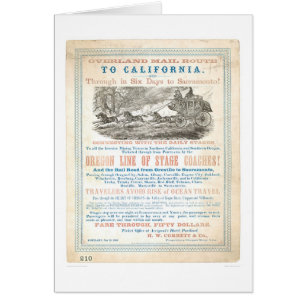 Overland Mail Route to CA 1866 (1257A) -Unrestored