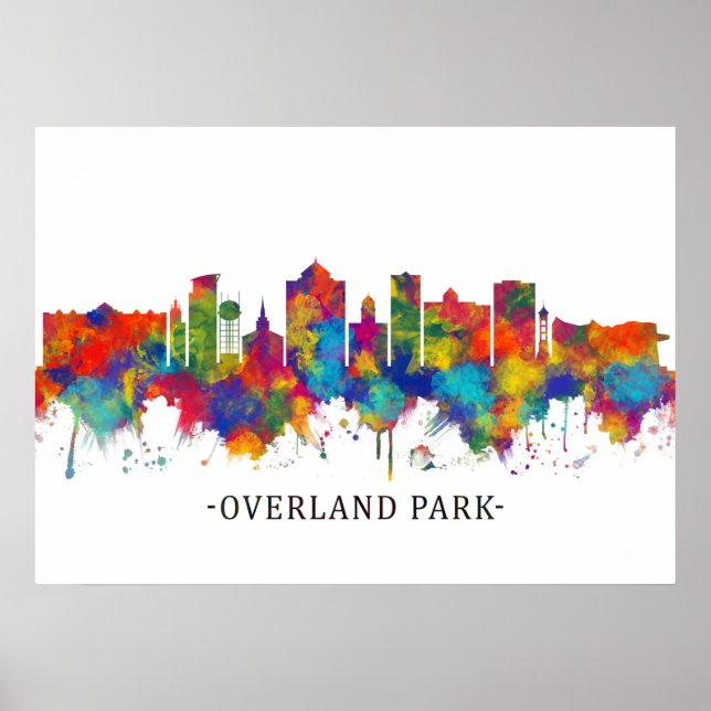 Overland Park Kansas Skyline Poster (Front)