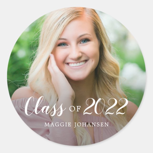 Overlapped Photos Graduation Sticker Envelope Seal (Front)