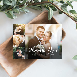Overlapped Photos Thank You Card