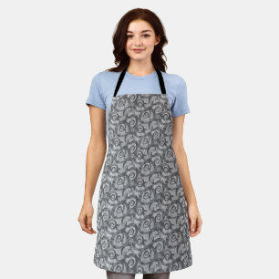 Overlapping Abstract Spirals Pattern Apron