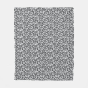 Overlapping Abstract Spirals Pattern Fleece Blanket