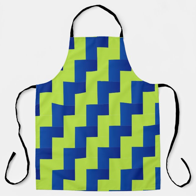 Overlapping Blue and Green  Apron (Front)