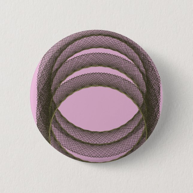 overlapping circles in purple background abstract 6 cm round badge (Front)