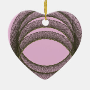 overlapping circles in purple background abstract ceramic ornament