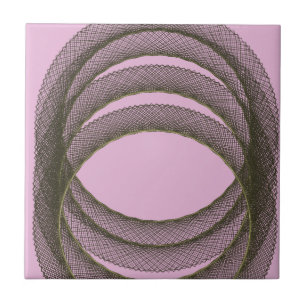 overlapping circles in purple background abstract ceramic tile