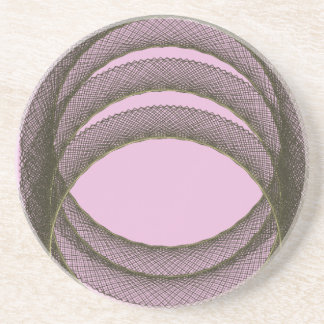 overlapping circles in purple background abstract coaster