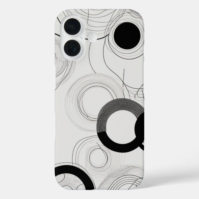 Overlapping Circles Line Art Case-Mate iPhone Case (Back)