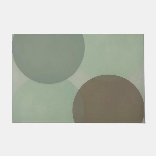 Overlapping Circles Minimalist Abstract Doormat (Front)