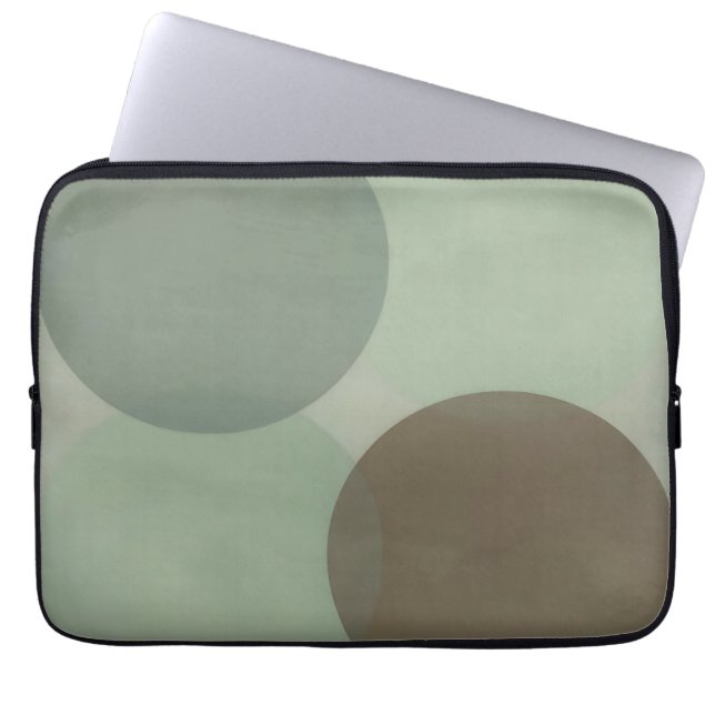Overlapping Circles Minimalist Abstract Laptop Sleeve (Front)