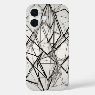 Overlapping Diamond Line Art iPhone 16 Case