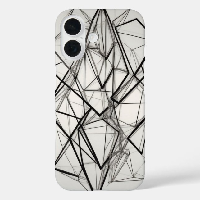 Overlapping Diamond Line Art Case-Mate iPhone Case (Back)