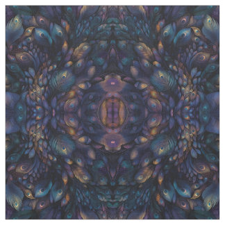 overlapping feathers fabric