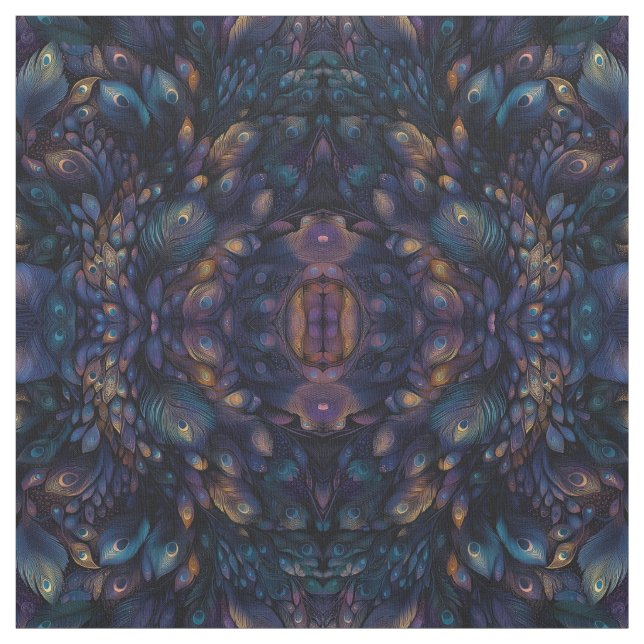 overlapping feathers fabric (Swatch)