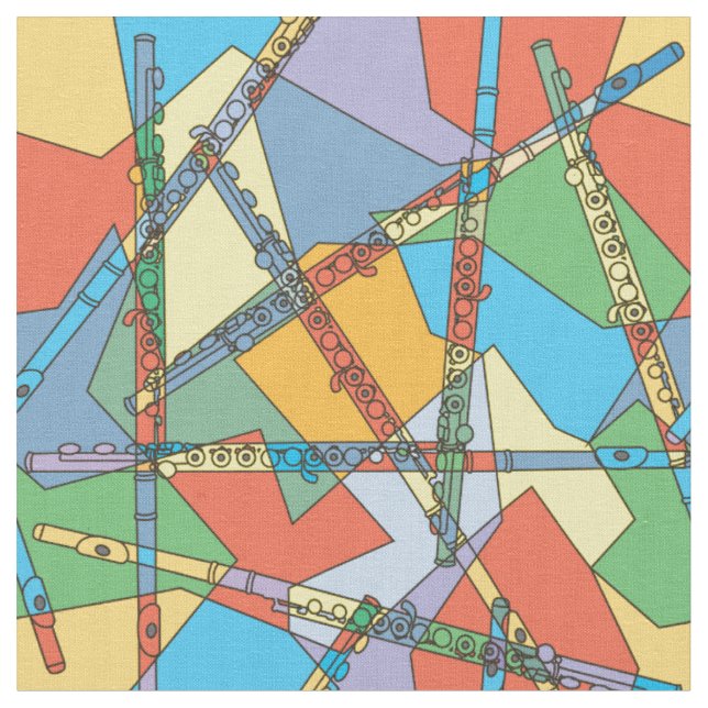 Overlapping Flutes Fabric (Close Up)