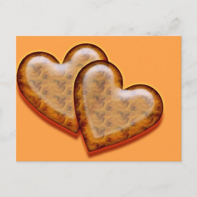 Overlapping Hearts Postcard (Front)