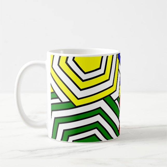 Overlapping Hexagons  Coffee Mug (Left)