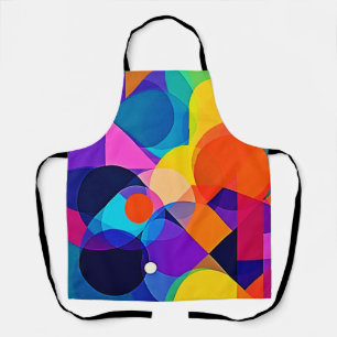 Overlapping Hues: Abstract Fusion Apron