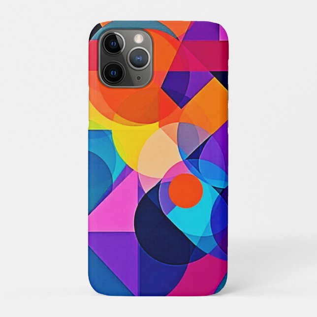 Overlapping Hues: Abstract Fusion Case-Mate iPhone Case (Back)