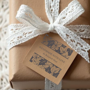 Overlapping Leaves Chic Nature Handmade Business Rubber Stamp