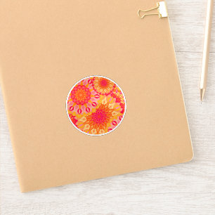 Overlapping Mandala Orange Pink Yellow