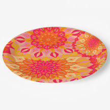 Overlapping Mandala Orange Pink Yellow